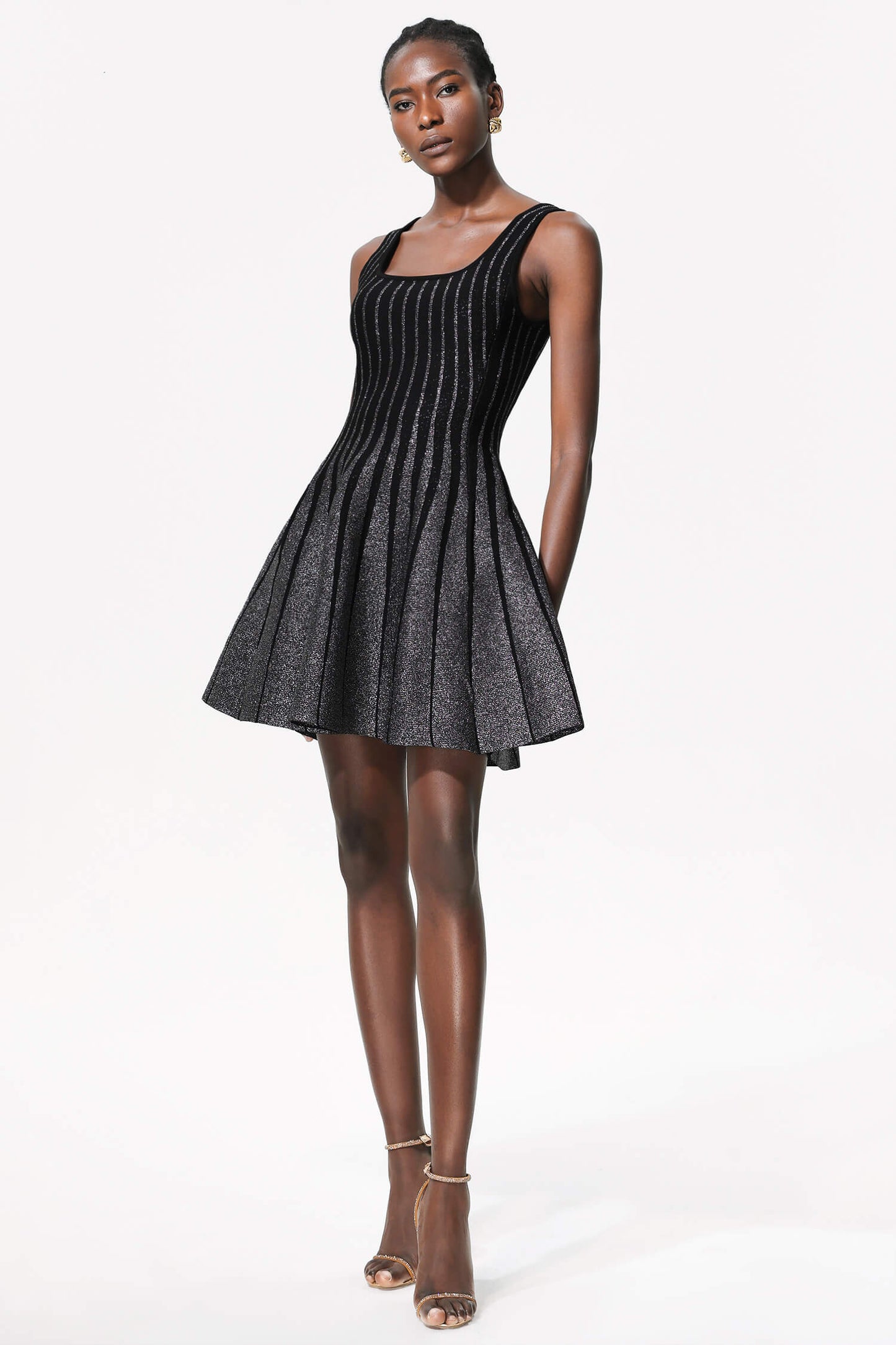 Square Collar A-Line Dress - Lovia