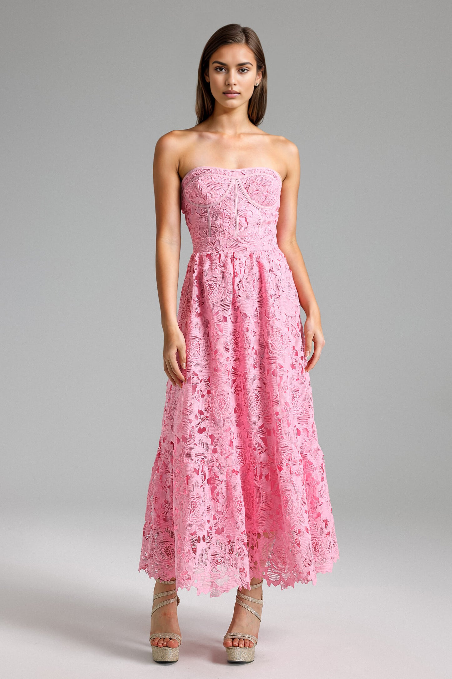 Strapless Lace Dress - Flavia