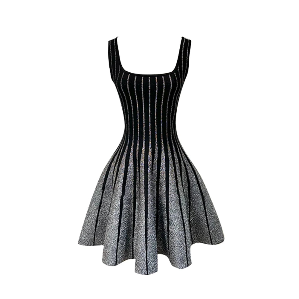Square Collar A-Line Dress - Lovia