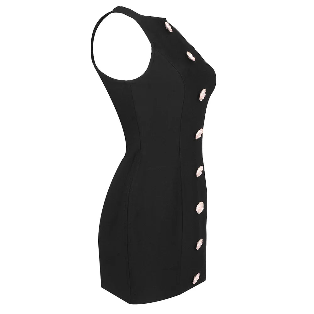 O Neck Bodycon Bandage Dress - Eloah