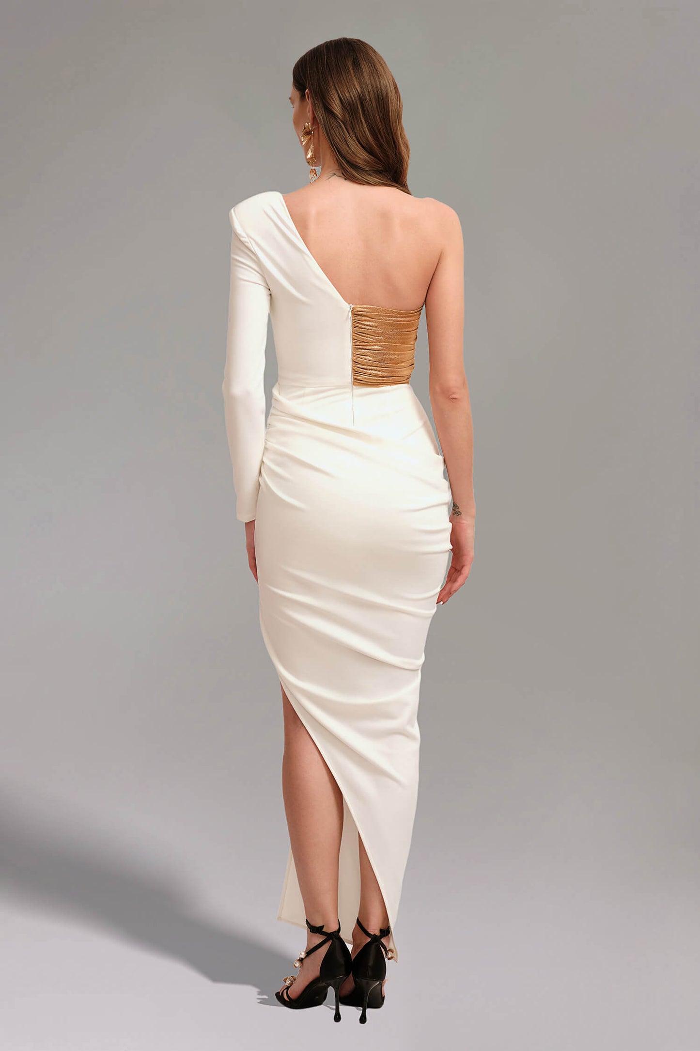 One Shoulder Split Dress - Laney