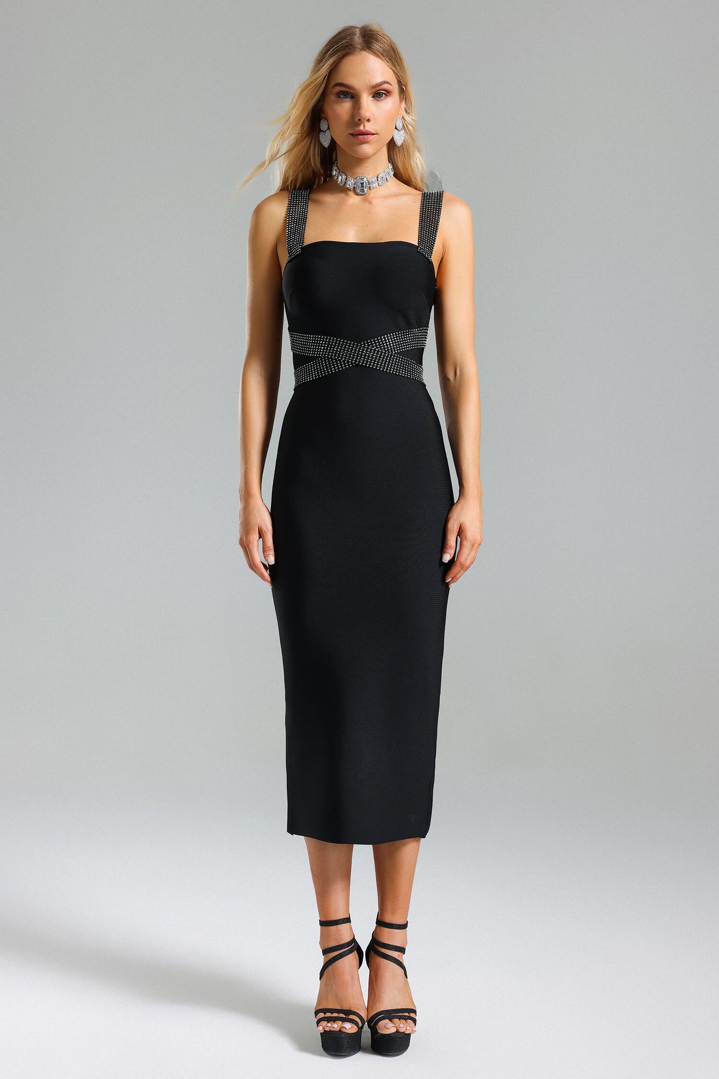 Black Bodycon Bandage Dress - Elijah