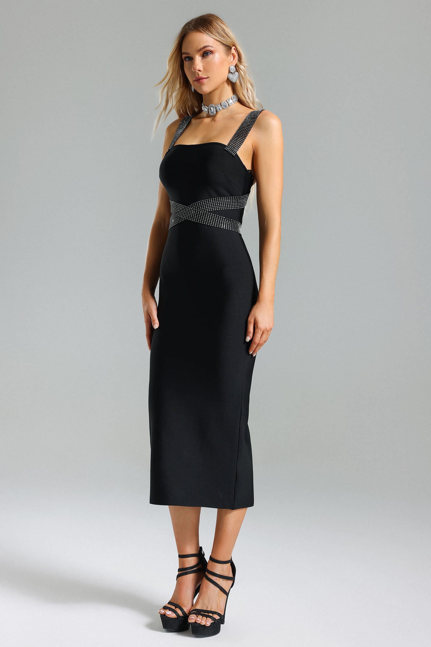 Black Bodycon Bandage Dress - Elijah