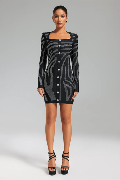 Long Sleeve Buttons Dress - Isha