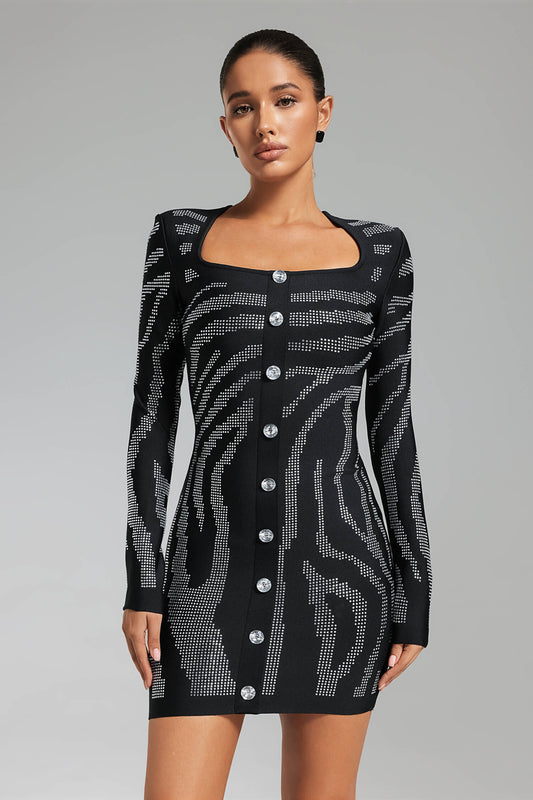 Long Sleeve Buttons Dress - Isha