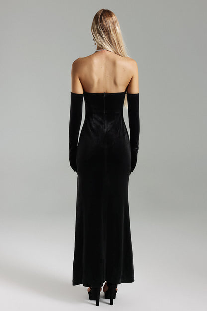 Strapless Velvet Dress - Rosana