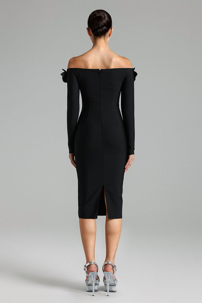 Long Sleeve Bodycon Dress - Sandra