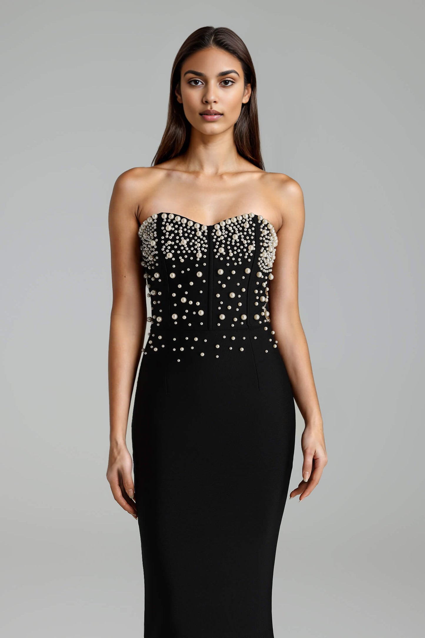 Strapless Pearl Mermaid Dress - Rovena