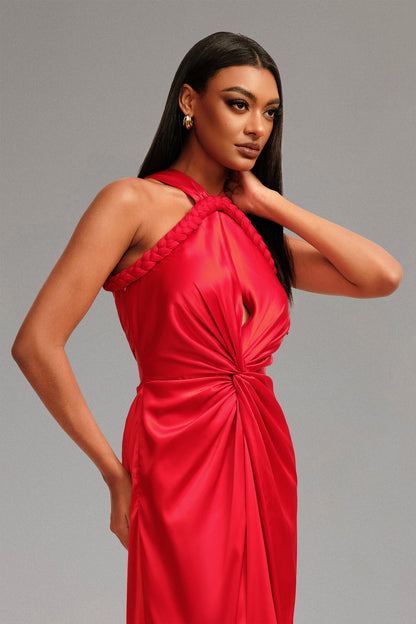 Twisted Halter Neck Dress - Katja