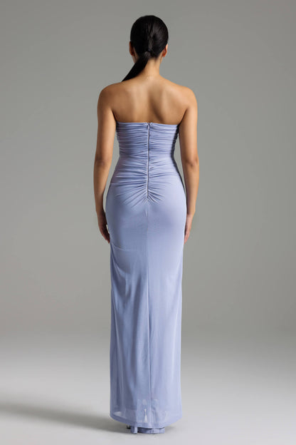 Strapless Hollow Out Long Dress - Durian