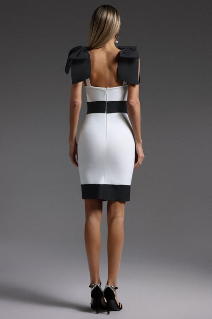 Mini Bow Tie Bandage Dress - Sabrina