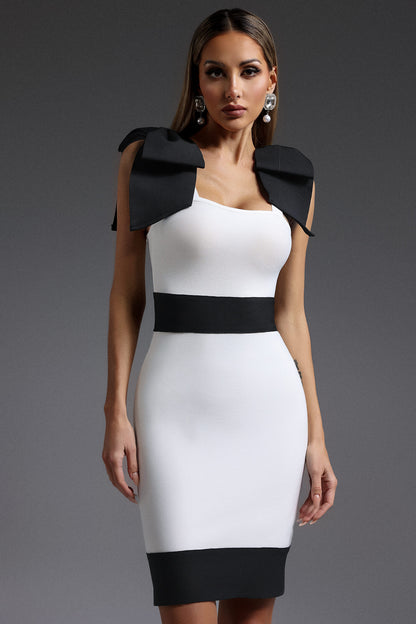 Mini Bow Tie Bandage Dress - Sabrina