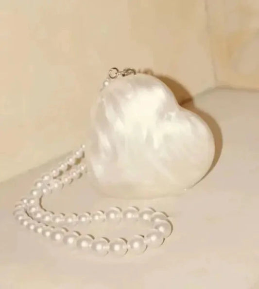 Pearl Heart Bag - Glicia