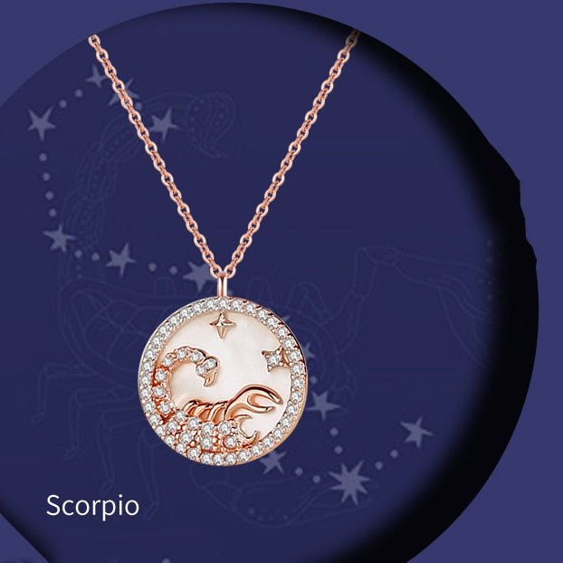 Astrology Charm of Pearl Necklace - Zodiac