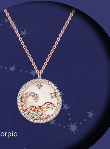 Astrology Charm of Pearl Necklace - Zodiac