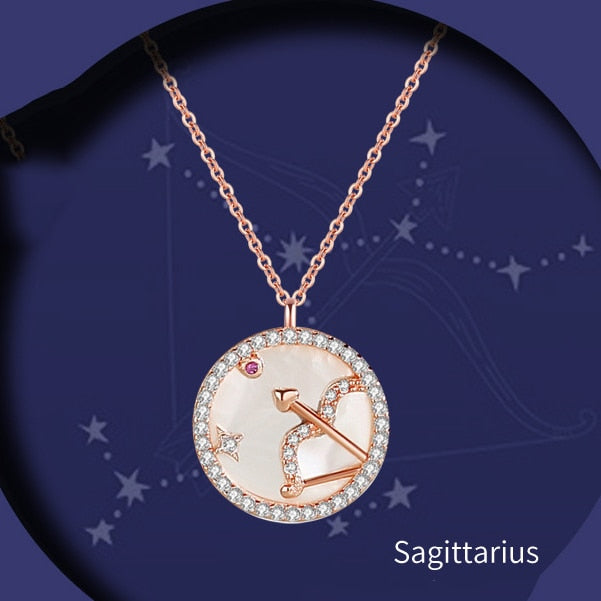 Astrology Charm of Pearl Necklace - Zodiac