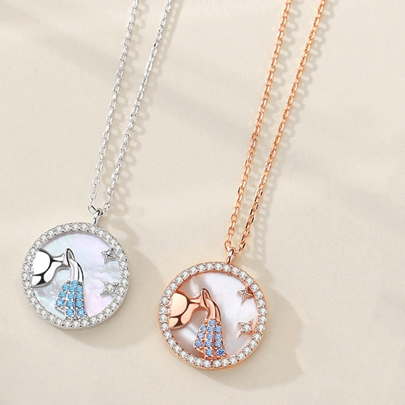 Astrology Charm of Pearl Necklace - Zodiac