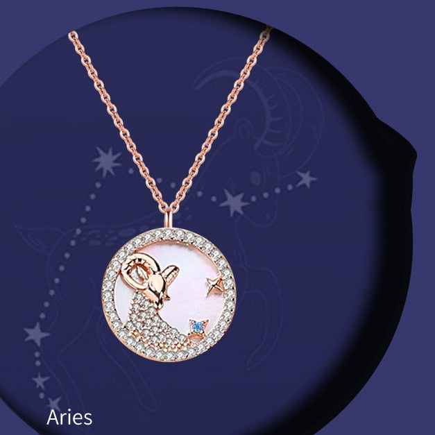 Astrology Charm of Pearl Necklace - Zodiac