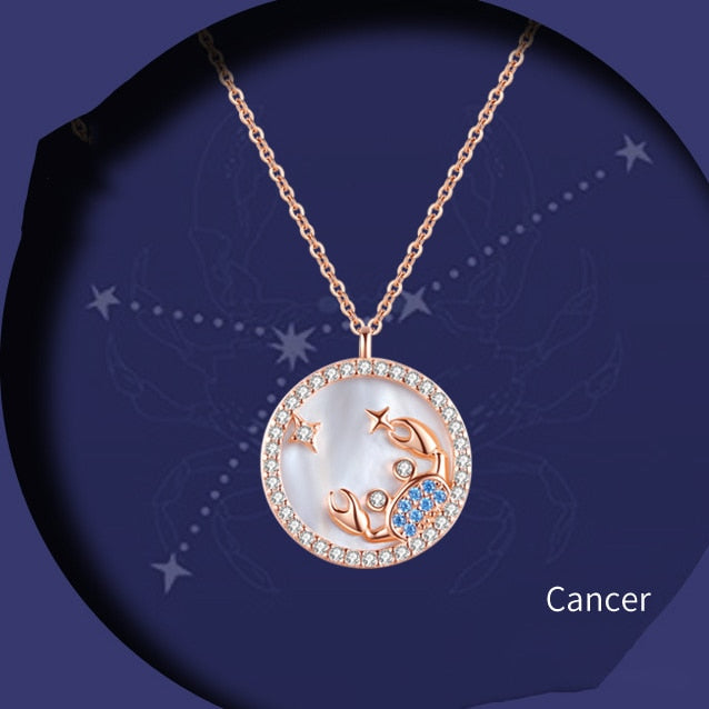 Astrology Charm of Pearl Necklace - Zodiac