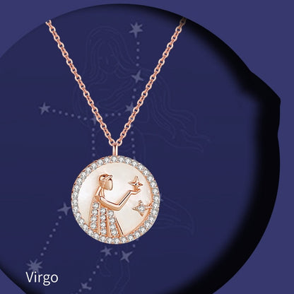 Astrology Charm of Pearl Necklace - Zodiac