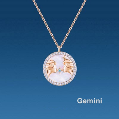 Astrology Charm of Pearl Necklace - Zodiac