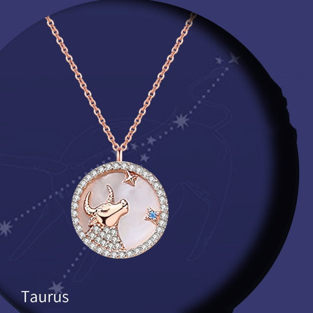 Astrology Charm of Pearl Necklace - Zodiac