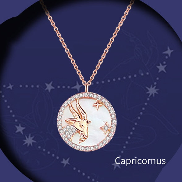 Astrology Charm of Pearl Necklace - Zodiac