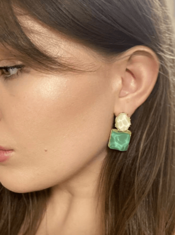 Shaped Stone Earring - Hilia