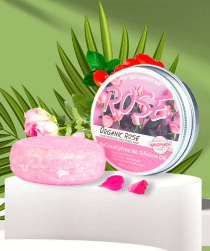 The Original Vegan and Natural Hair Treatment Shampoo Bar - Organic Rose