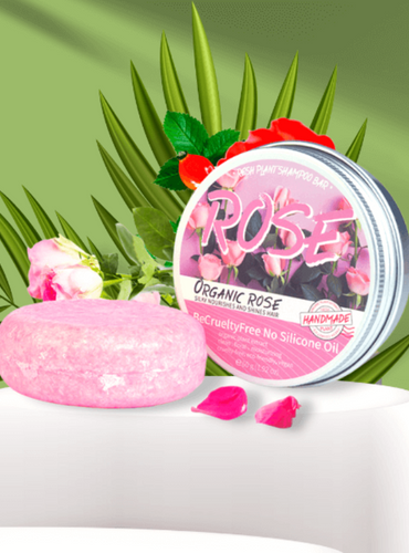 The Original Vegan and Natural Hair Treatment Shampoo Bar - Organic Rose