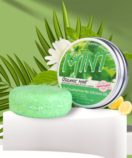 La barra de champú original vegana y natural para el tratamiento del cabello - Menta orgánica