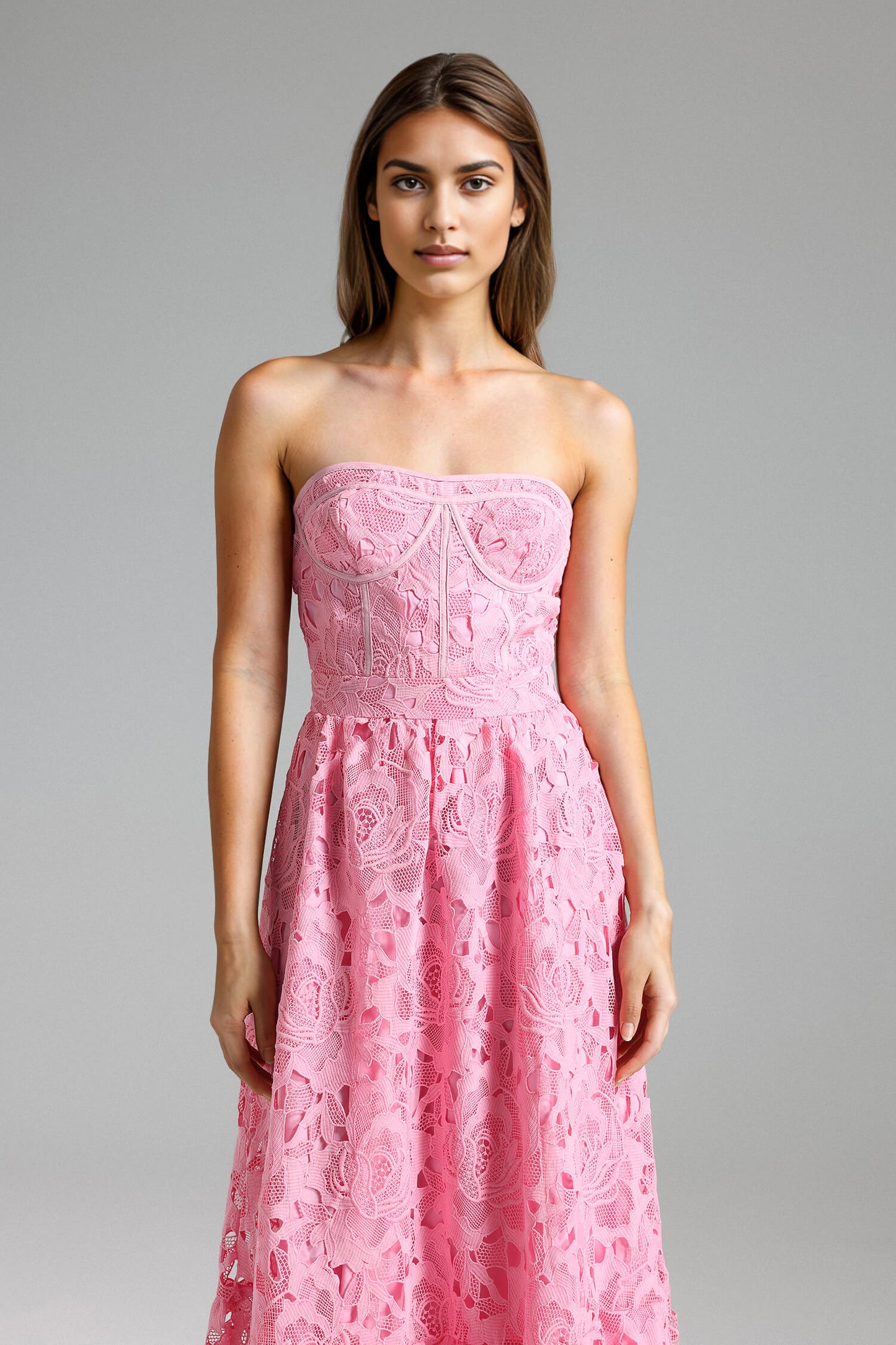 Strapless Lace Dress - Flavia