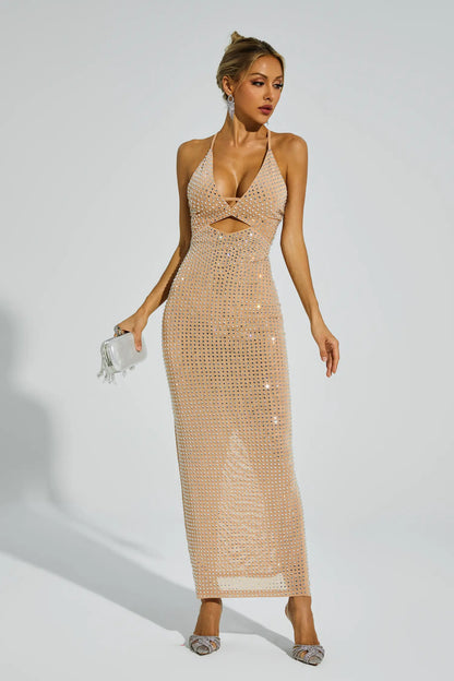 Sparkle V-Neck Dress - Adele