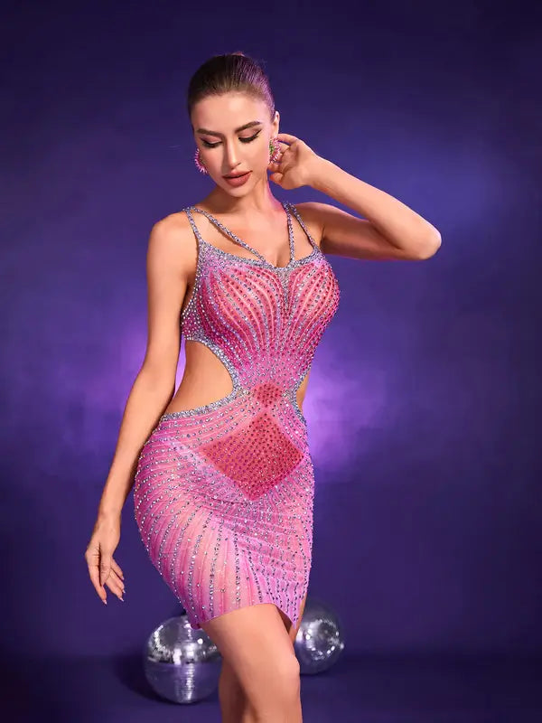 Sparkly Rhinestones Dress - Galicia