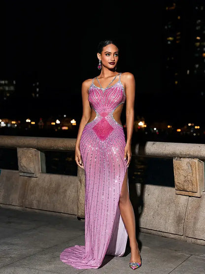 Rhinestone Sexy Dress - Bexlei