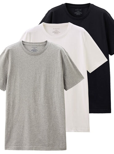 T Shirt Cotton Short Sleeve - 3 pack