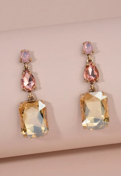 Drop Crystal Dangle Earring - Nadira