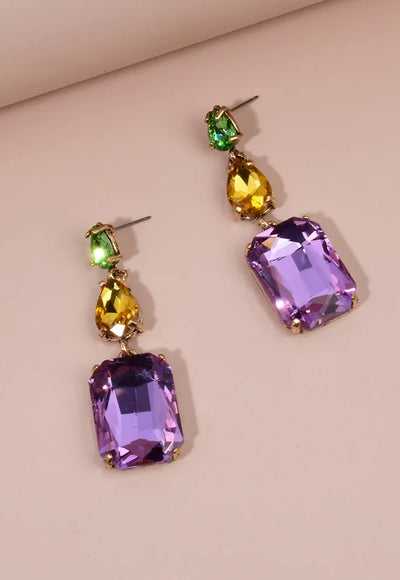 Drop Crystal Dangle Earring - Nadira