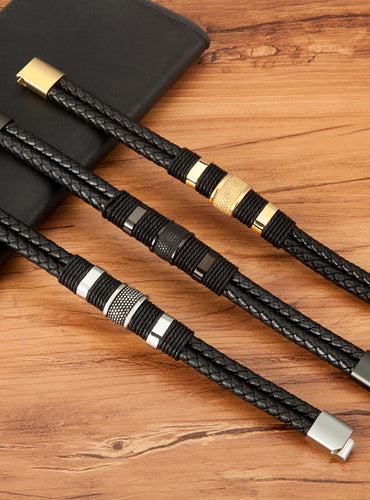 Leather Rope Wrap Classic  Bracelet - Cruise