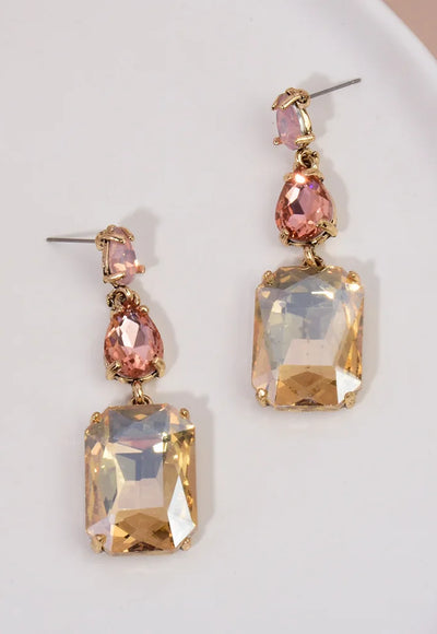 Drop Crystal Dangle Earring - Nadira