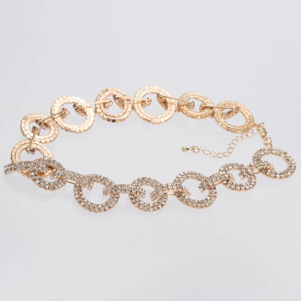 Rhinestone Chain Choker - Veronica