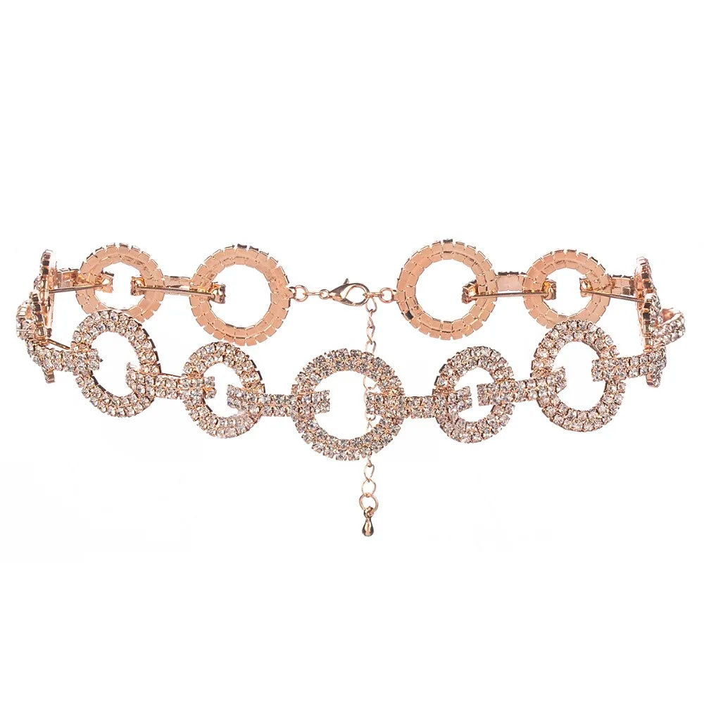 Rhinestone Chain Choker - Veronica