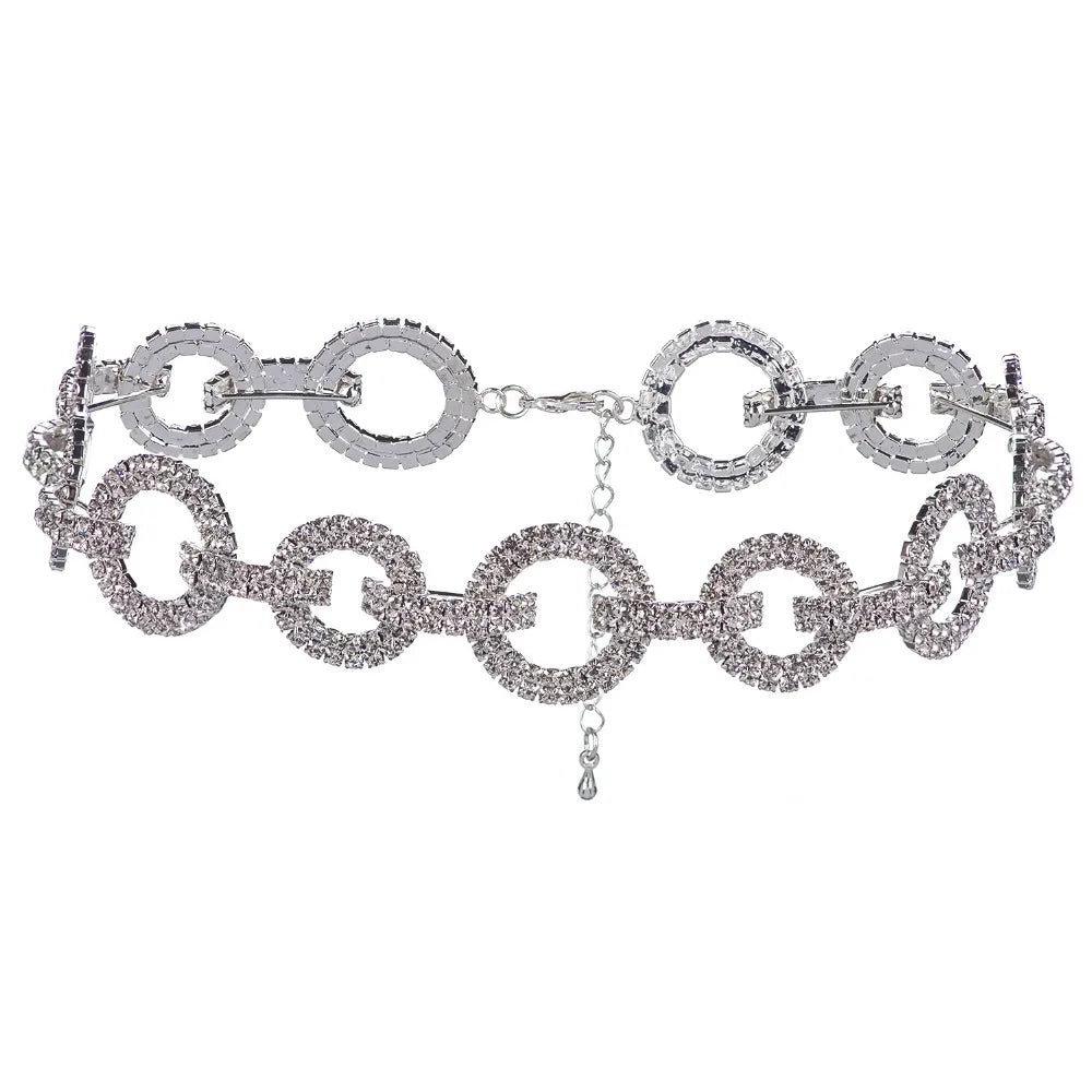 Rhinestone Chain Choker - Veronica