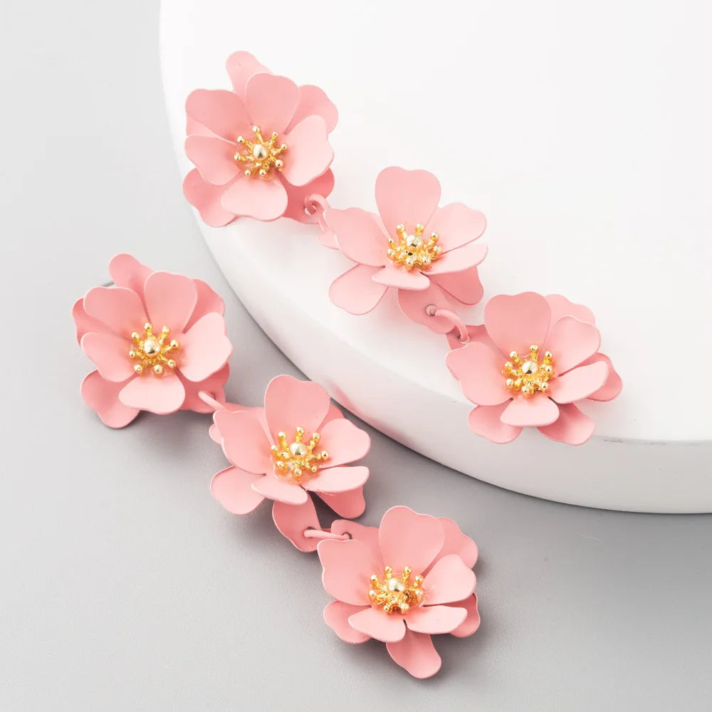 Triple Flower Earring - Lian