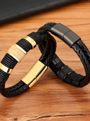 Leather Rope Wrap Classic  Bracelet - Cruise