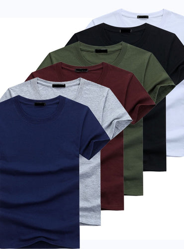 High Quality Casual Short Sleeve T-shirt - 6 pack