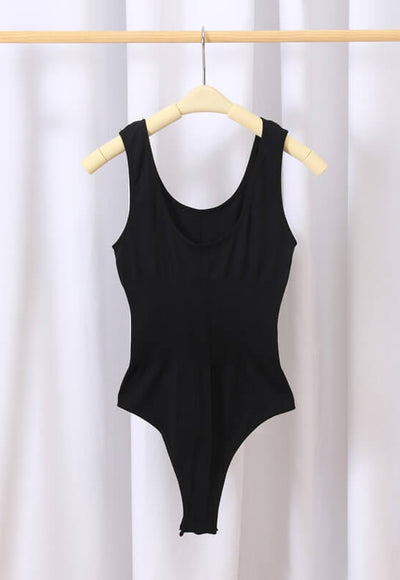 Ribbed Bodysuit Shaper Tummy Control