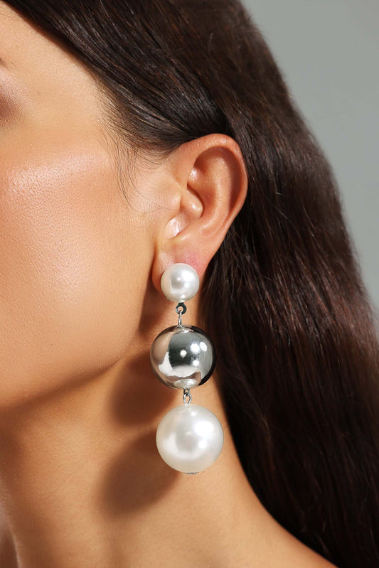 Metal Pearl Drop Earring - Landry