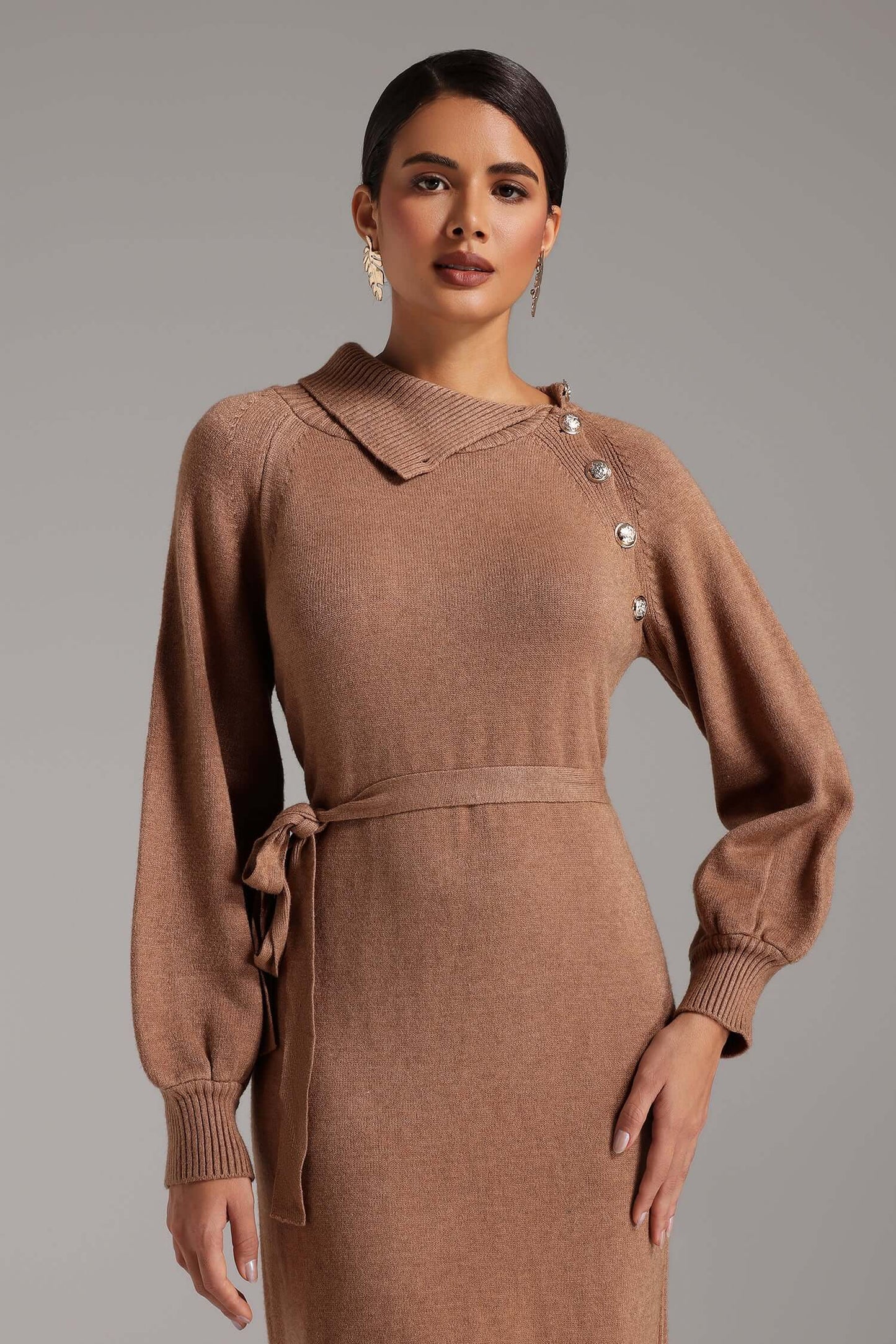 Turtleneck Long Sleeve Dress - Taylor