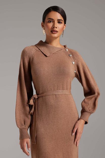 Turtleneck Long Sleeve Dress - Taylor